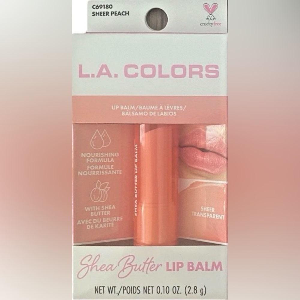 5/$10 L.A. Colors Shea Butter Lip Balm *SHEER PEACH*